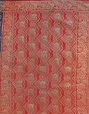 Navy Blue Shimmer Silk Woven Banarasi Saree