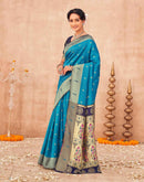 Blue Silk Woven Paithani Saree