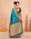 Blue Silk Woven Paithani Saree