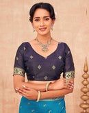 Blue Silk Woven Paithani Saree