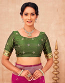 Rani Pink Silk Woven Paithani Saree