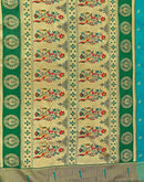 Teal Green Silk Woven Paithani Saree