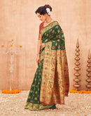 Green Shimmer Silk Woven Paithani Saree
