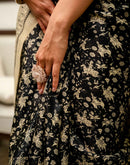 Black Khadi Printed Saree