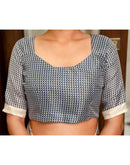 Blue Khadi Printed Saree