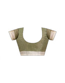 Mehandi Green Khadi Printed Saree