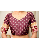 Rose Pink Silk Kalamkari Printed Saree