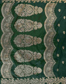 Dark Green Silk Woven Banarasi Saree