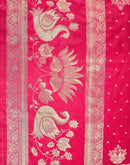 Rani Pink Silk Woven Banarasi Saree