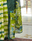 Light Green Khadi Printed Saree