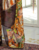 Off White Khadi Printed Saree