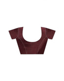 Maroon Chiffon Foil Printed Saree