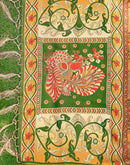 Beige Shimmer Silk Printed Kalamkari Saree 