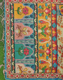 Beige Shimmer Silk Printed Kalamkari Saree 