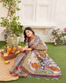 Brown Shimmer Silk Printed Kalamkari Saree 