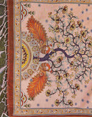 Brown Shimmer Silk Printed Kalamkari Saree 