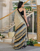 Beige Khadi Printed Saree 