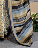 Beige Khadi Printed Saree 