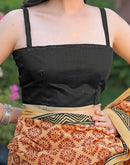 Goldenen Yellow Chanderi Printed Saree