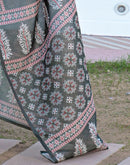 Black Shimmer Silk Printed Saree