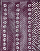 Mauve Linen Printed Saree 