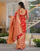 Red Silk Woven Banarasi Saree