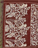 Maroon Silk Printed Kalamkari Saree