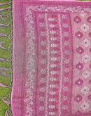 Dusty Mauve Linen Printed Saree