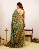 Green Silk Woven Banarasi Saree