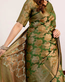 Green Silk Woven Banarasi Saree