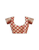 Maroon Silk Woven Banarasi Saree