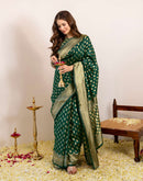 Green Silk Woven Banarasi Saree