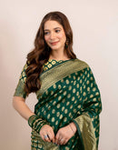 Green Silk Woven Banarasi Saree