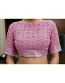 Light Pink Linen Printed Saree