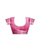 Pink Linen Bandhani Printed Saree