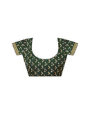 Green Georgette Bandhani Printed Saree