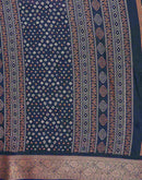 Navy Blue Georgette Bandhani Printed Saree