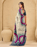 Beige Khadi Printed Saree