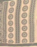 Beige Khadi Printed Saree