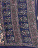 Dark Beige Khadi Floral Printed Saree