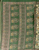 Dark Beige Khadi Floral Printed Saree
