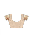 Beige Silk Woven Embroidery Stone Work Embellished Saree
