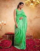 Light Green Silk Woven Banarasi Saree