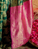 Green Silk Woven Banarasi Saree