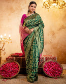 Green Silk Woven Banarasi Saree