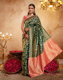 Green Silk Woven Banarasi Saree