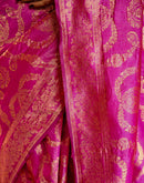 Pink Silk Woven Banarasi Saree