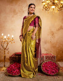 Dark Mustard Silk Woven Banarasi Saree