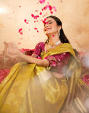 Dark Mustard Silk Woven Banarasi Saree