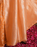 Orange Silk Woven Banarasi Saree